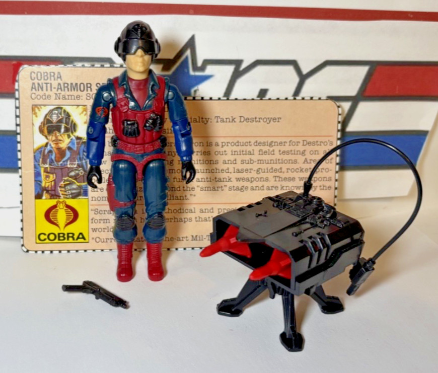 GI Joe Scrap Iron v1 1984 *100% COMPLETO con scheda, quasi come nuovo!!* Cobra Vintage