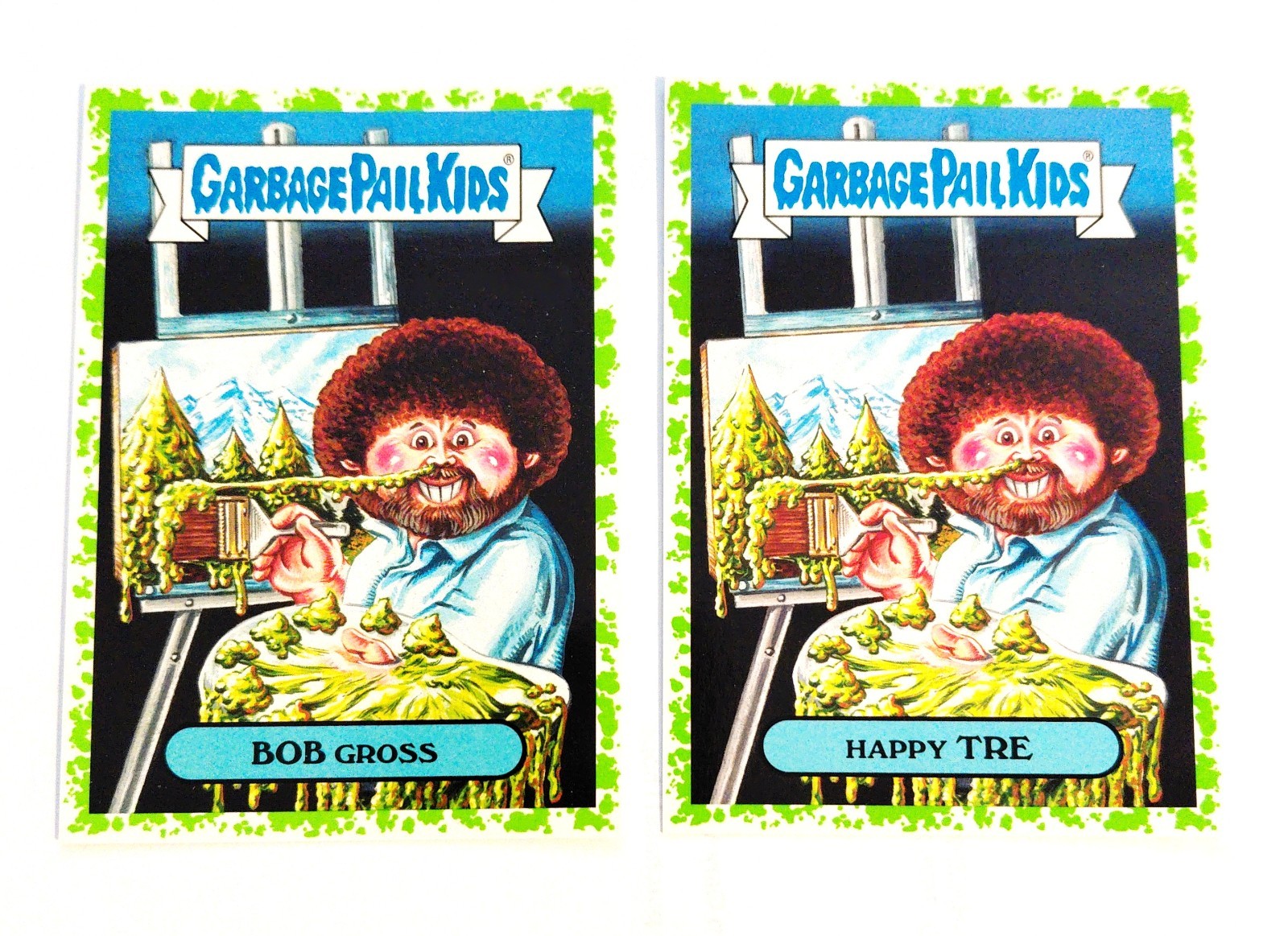 Pattumiera secchio bambini Bob Gross & Happy Tre 7a & 7B bordo verde - BOB ROSS