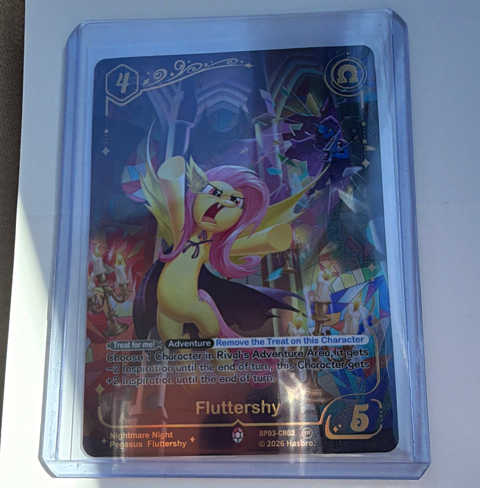 Hasbro Fluttershy My Little Pony Card Game BP03-CR02 Nightmare Night Foil CR02
