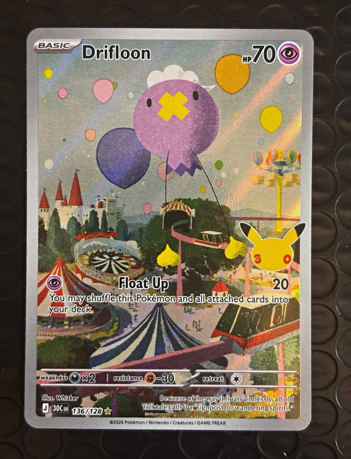 Pokemon TCG Drifloon 136/128  30th Anniversary