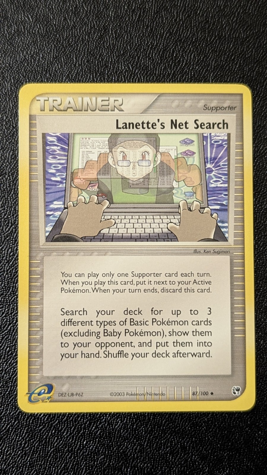 Lanette's Net Search 87/100 Uncommon Trainer VLP | Pokemon Sandstorm