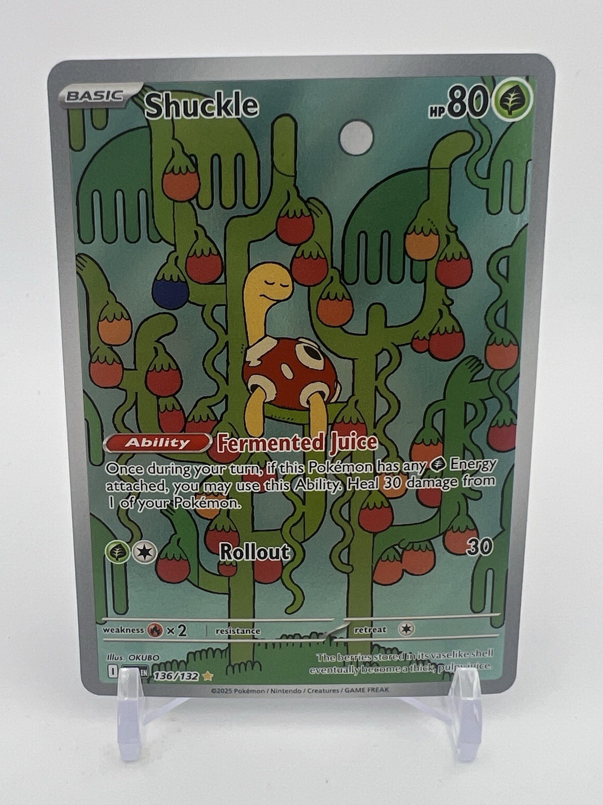 Shuckle Holo Illustrazione Rara ME01: Mega Evoluzione 136/132 NM