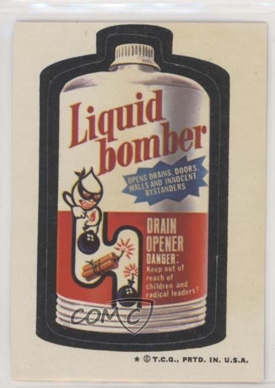 Topps Wacky Packages 1973 Serie 4 Bomber Liquido 0s4