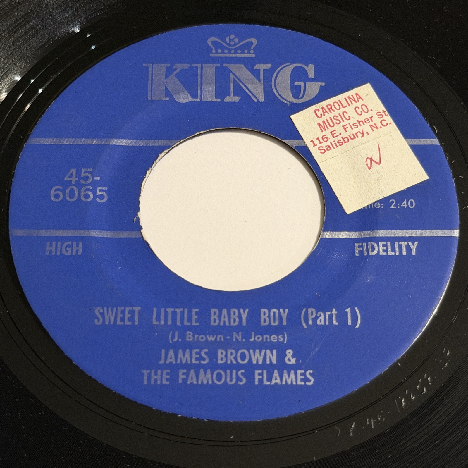 James Brown & The Famous Flames: Sweet Little Baby Boy (Part 1) 45 - King - Soul