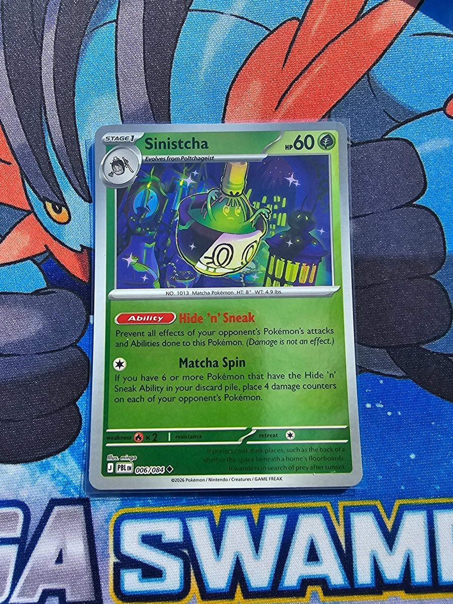 Sinistcha 006/084 Pokemon Nero Pece Non Comune Reverse Holo Near Mint