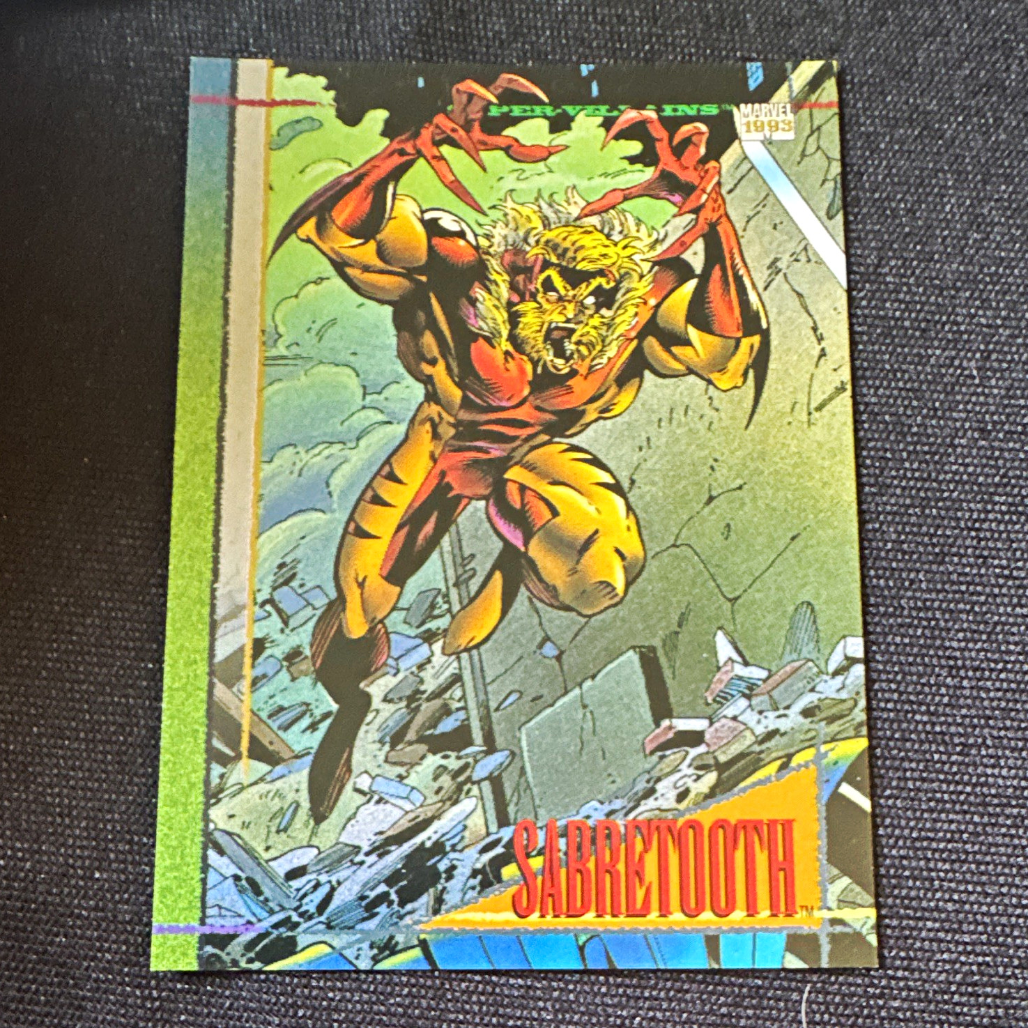 SkyBox 1993 Marvel X-Men #31 Sabretooth Set Base Carta Non Sportiva