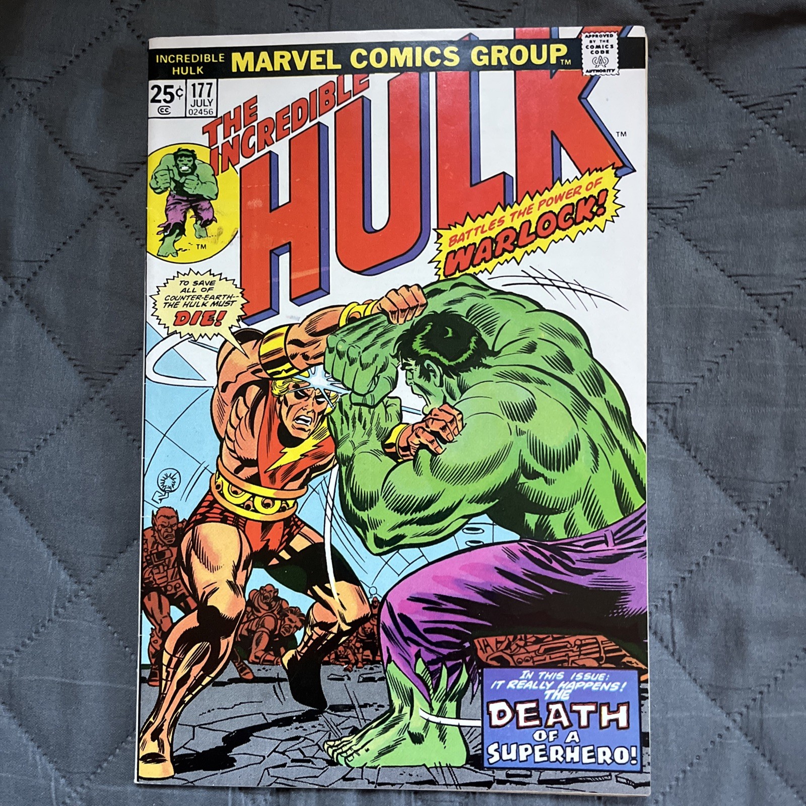 The Incredible Hulk #177 (Marvel Comics July 1974)VF/NM Original Owner Has Stamp