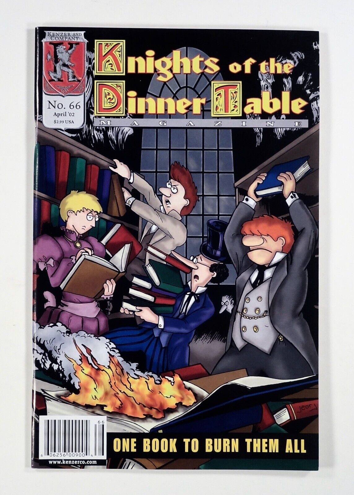 2002 KenzerCo CAVALIERI DELLA TAVOLA #66 "Un libro per bruciarli tutti" ttrpg