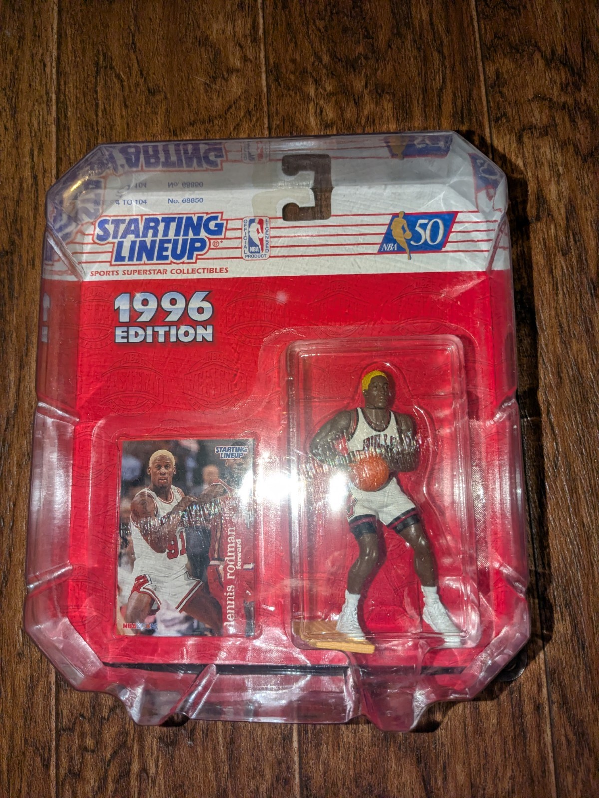Kenner STARTING LINEUP - 1996 NBA - Dennis Rodman -Green Hair - BULLS - In Case 