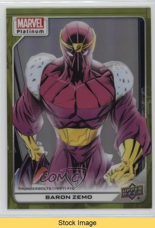 2023 Upper Deck Marvel Platinum High Series Yellow Rainbow Baron Zemo READ 1am7