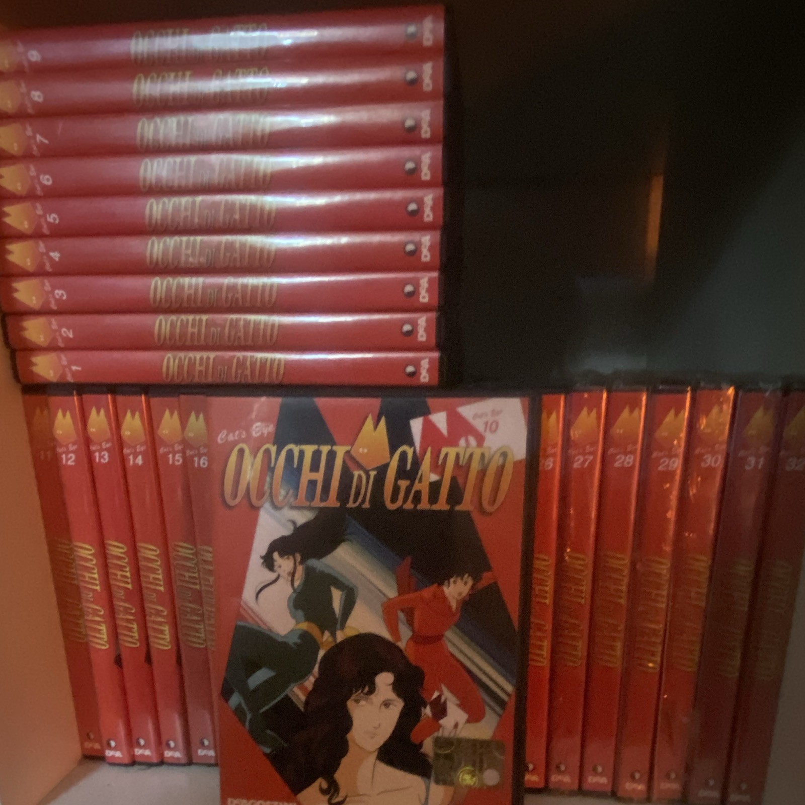 De Agostini Occhi di Gatto manga lotto volumi copertina rossa ITA Hojo 2004