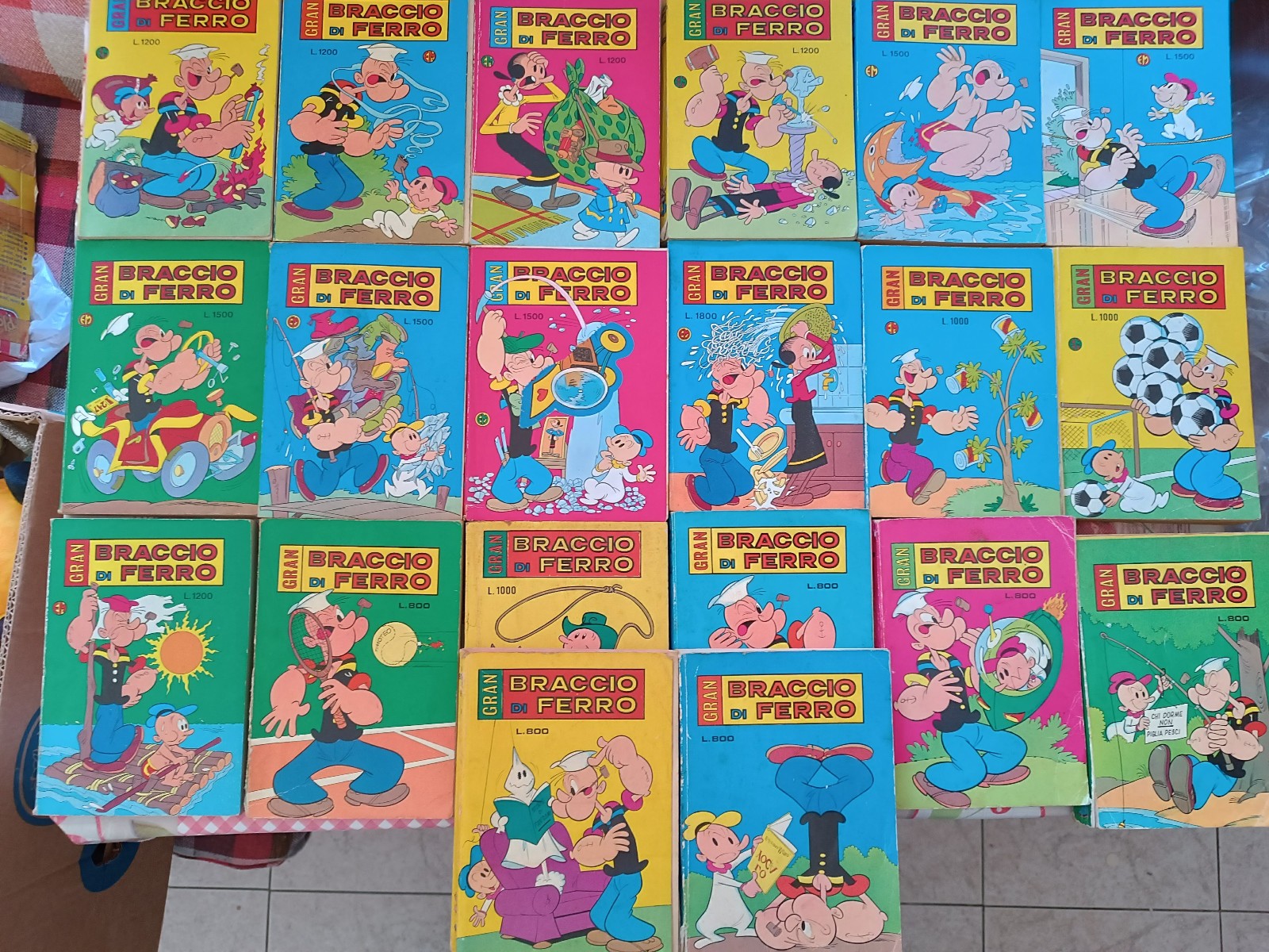 Mega Lotto 114 Fumetti BRACCIO DI FERRO Edizioni Metro Bianconi Vintage + RARI