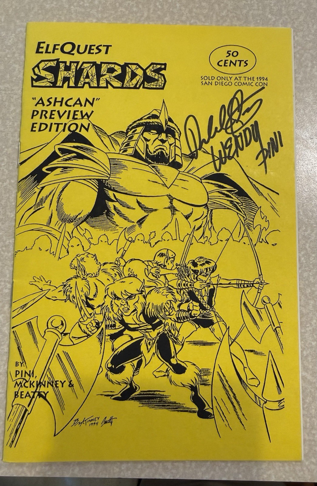 ElfQuest Anni Nascosti / Frammenti Ashcan Firmato SDCC 1994 Esclusivo