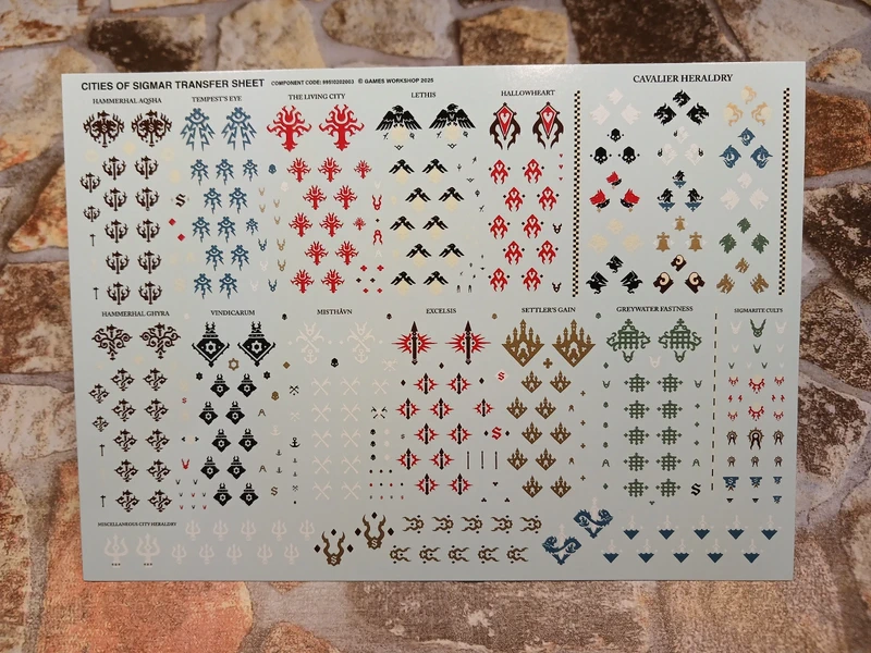 Cities of Sigmar - Warhammer Age of Sigmar / AOS – 1x Decal Transfer