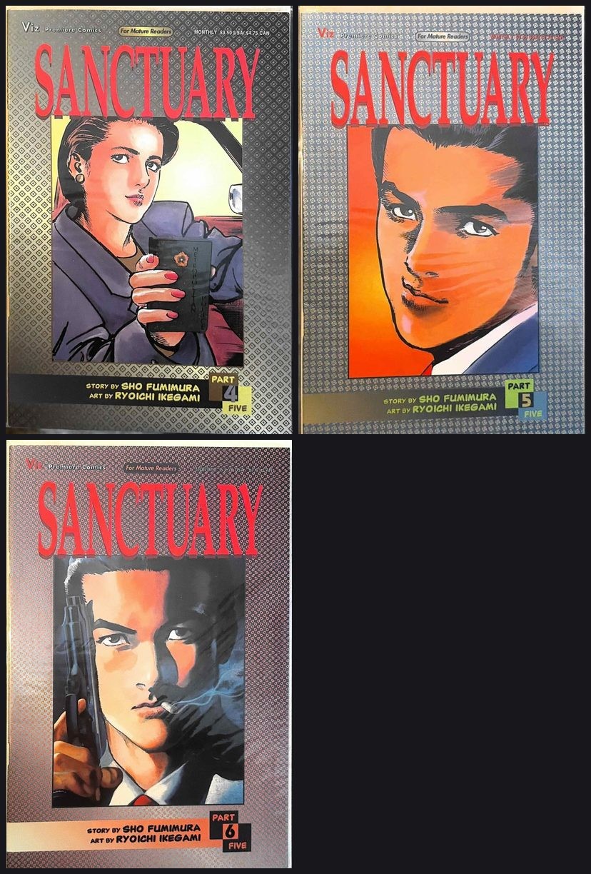 Sanctuary: Part Five #4-6 lotto fumetti 3 numeri Viz Comics 1992-1995