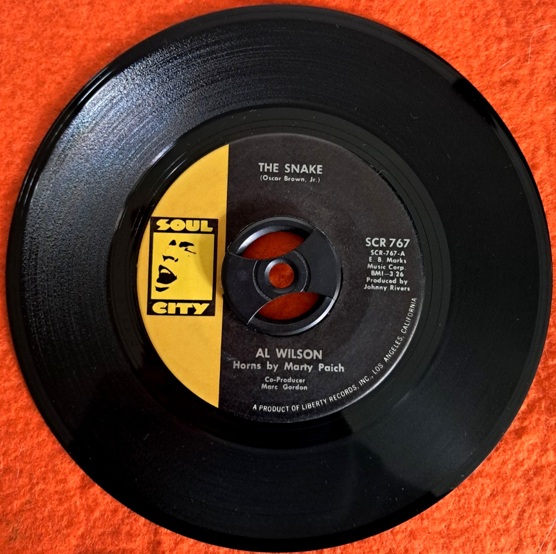 Northern soul Al Wilson The Snake  plays EX
