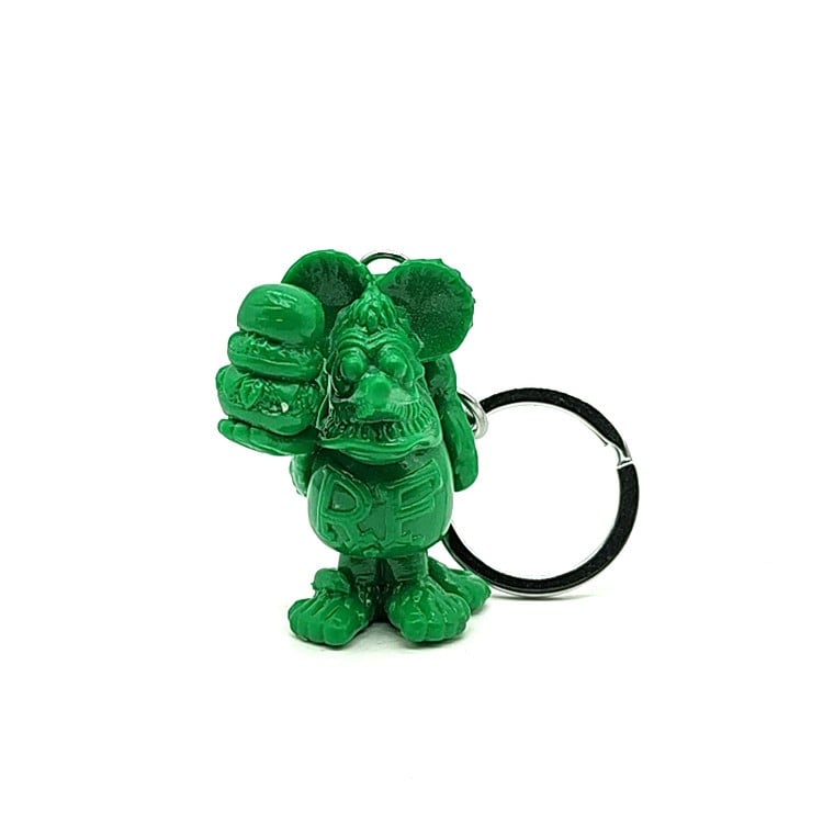 Action Figure Green Rat Fink Ed Roth Big Daddy Charm Charapin Portachiavi