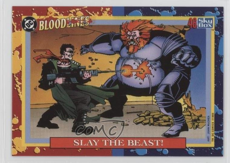 1993 SkyBox DC Bloodlines Slay the Beast! #46 00ah