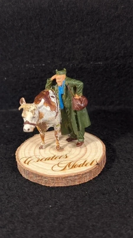 Miniature en résine - peinte à la main - 1/43 la vAche et le prisonnier Fernandel