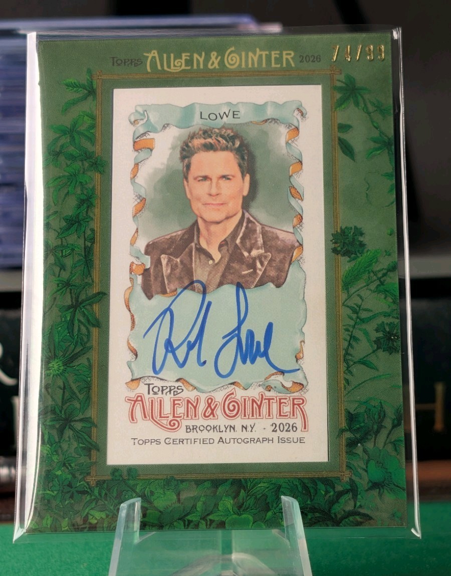 2026 Topps Allen & Ginter Rob Lowe Mini Framed Auto /99 MA-RL 