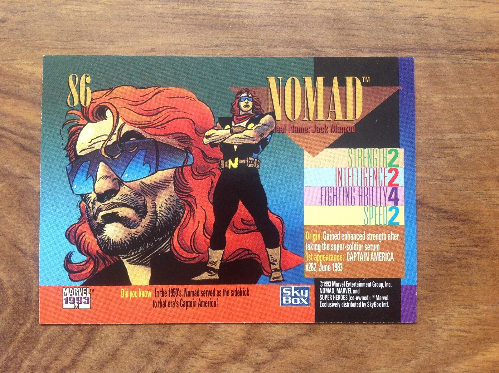 Nomad 1993 Marvel Universe:  #86 SkyBox. Free UK Postage