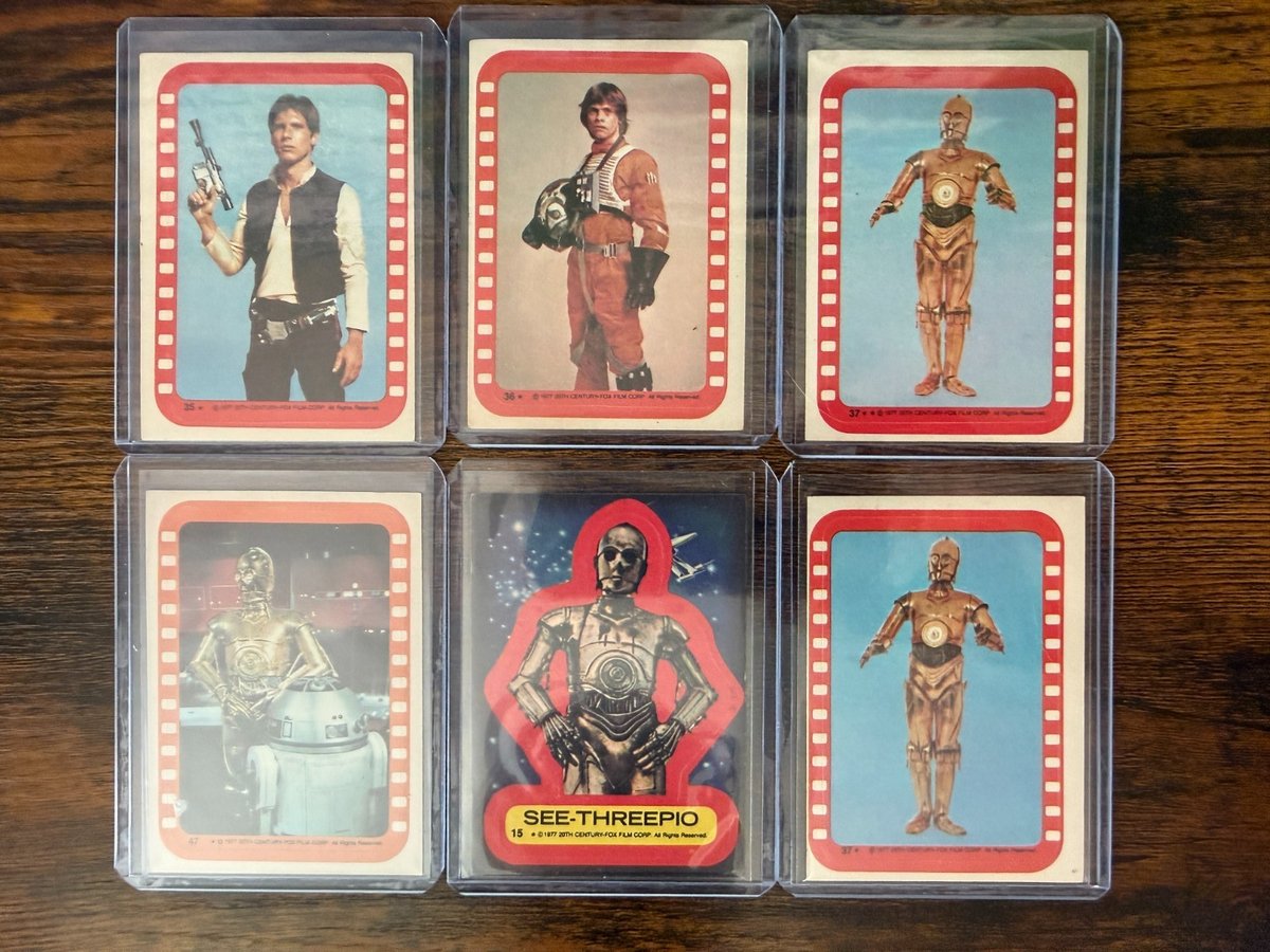 STAR WARS - LOTTO DI 6 CARTE - SKYWALKER, SOLO, THREEPIO