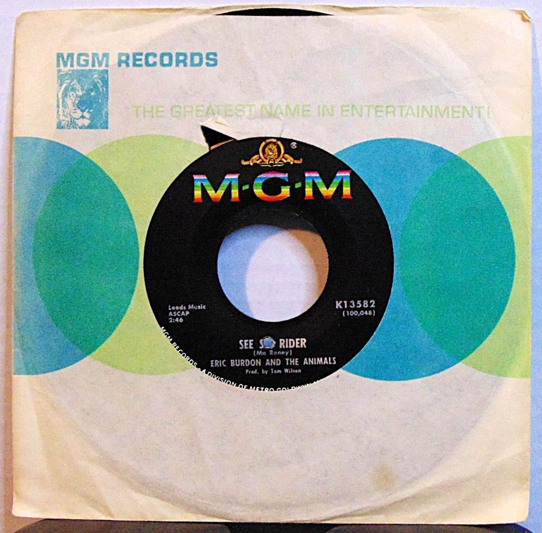 Eric Burdon And The Animals - See See Rider - 1966 MGM Records K 13582 7" Record