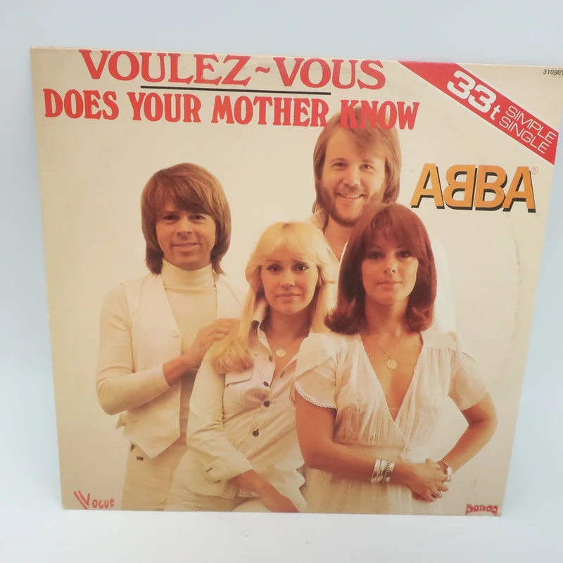 33T ABBA " Voulez vous /Does your mother know" 1979 Vogue (Vinyle Bleu)