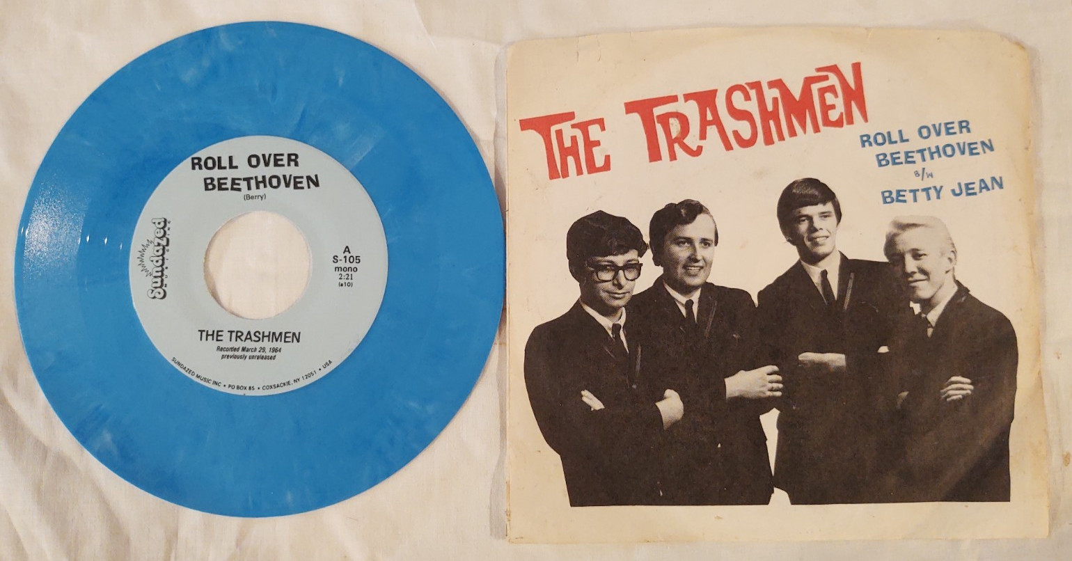 The Trashmen 45 w PS Roll Over Beethoven / Betty Jean Blue Vinyl , NM record