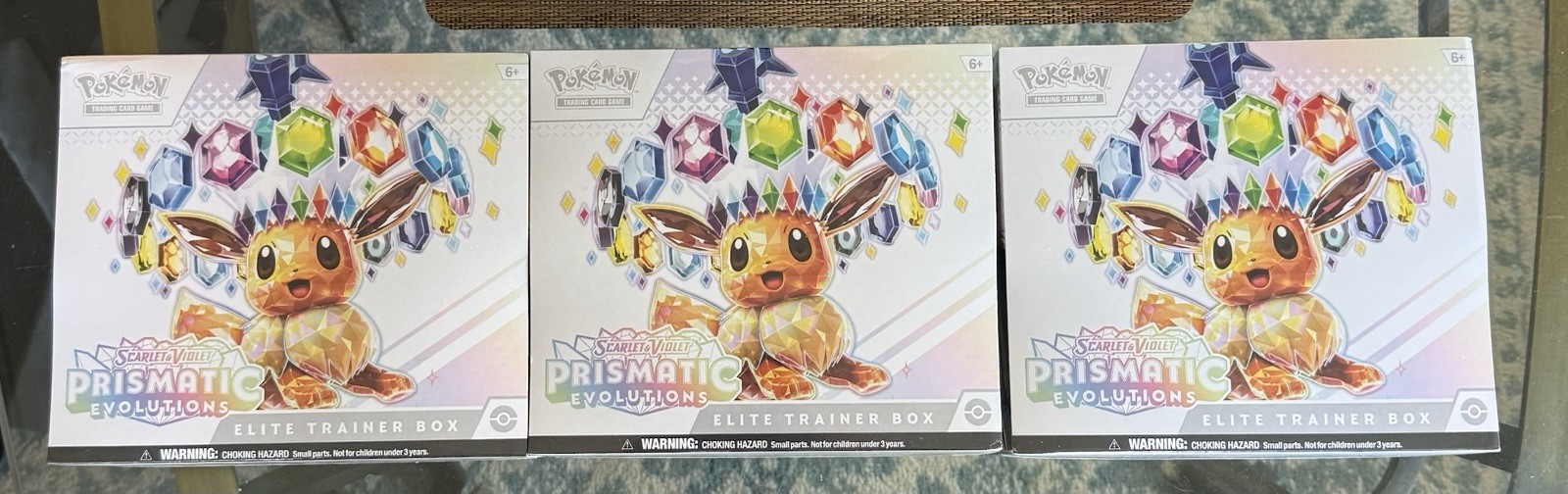 3x Pokemon Evoluzioni Prismatiche ETB - Scatola Allenatore Elite