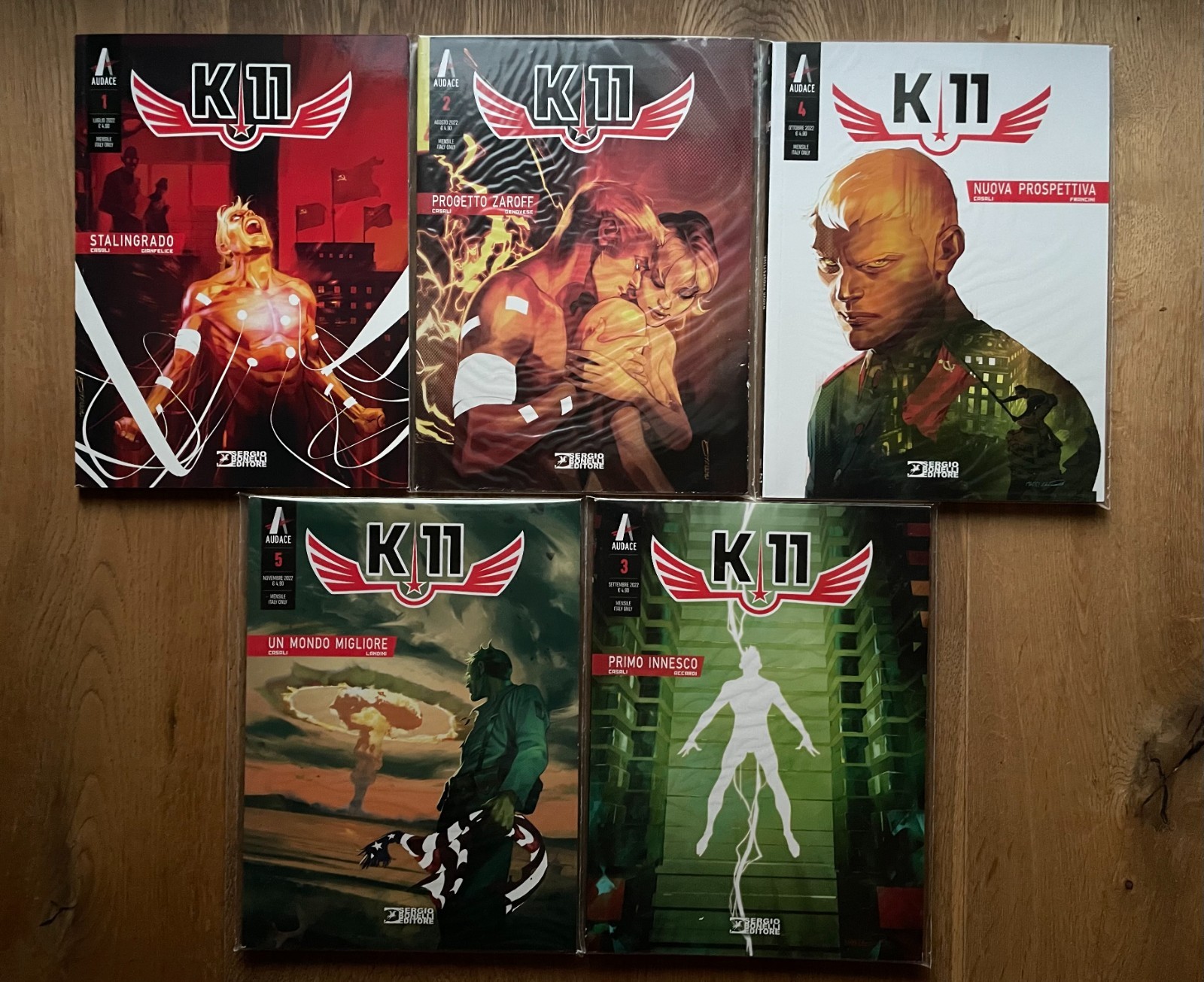 K-11 MINISERIE COMPLETA 1/5 BONELLI AUDACE MATTEO CASALI FANTASCIENZA OTTIMO