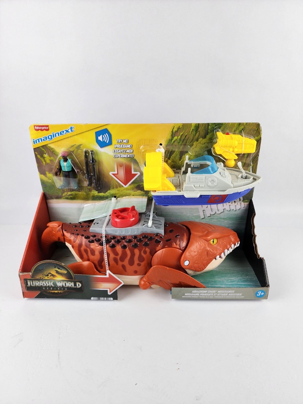 Fisher-Price Imaginext Jurassic World Rebirth Aquachomp Chase Mosasaurus