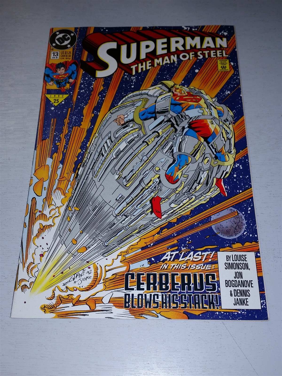 SUPERMAN MAN OF STEEL #13 VF (8.0 OR BETTER) JULY 1992 DC COMICS
