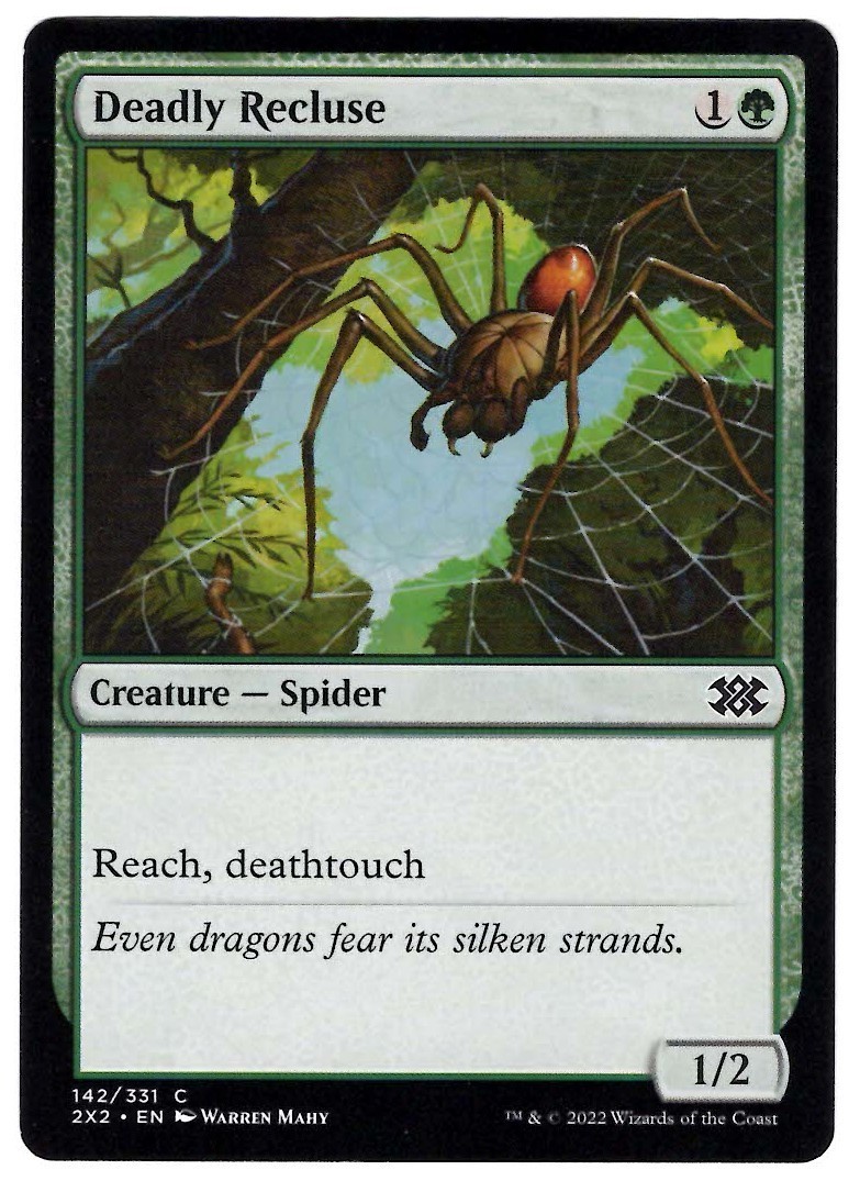 Magic: The Gathering Deadly Recluse Double Masters 2022 regolare, quasi nuovo/confezione originale