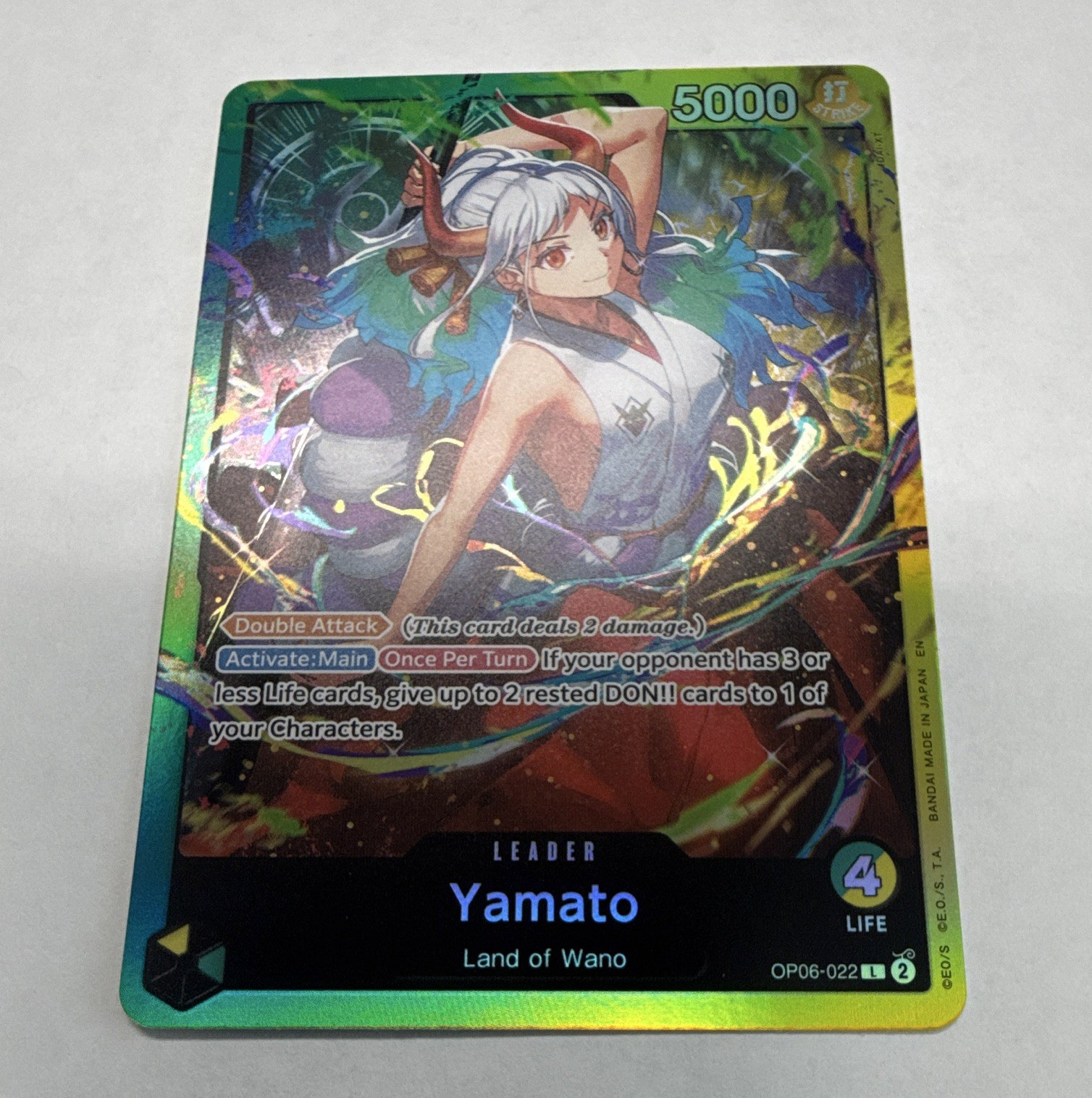 Yamato OP06-022 Starter Deck 28 Green/Yellow Leader Alt Art Foil Eng