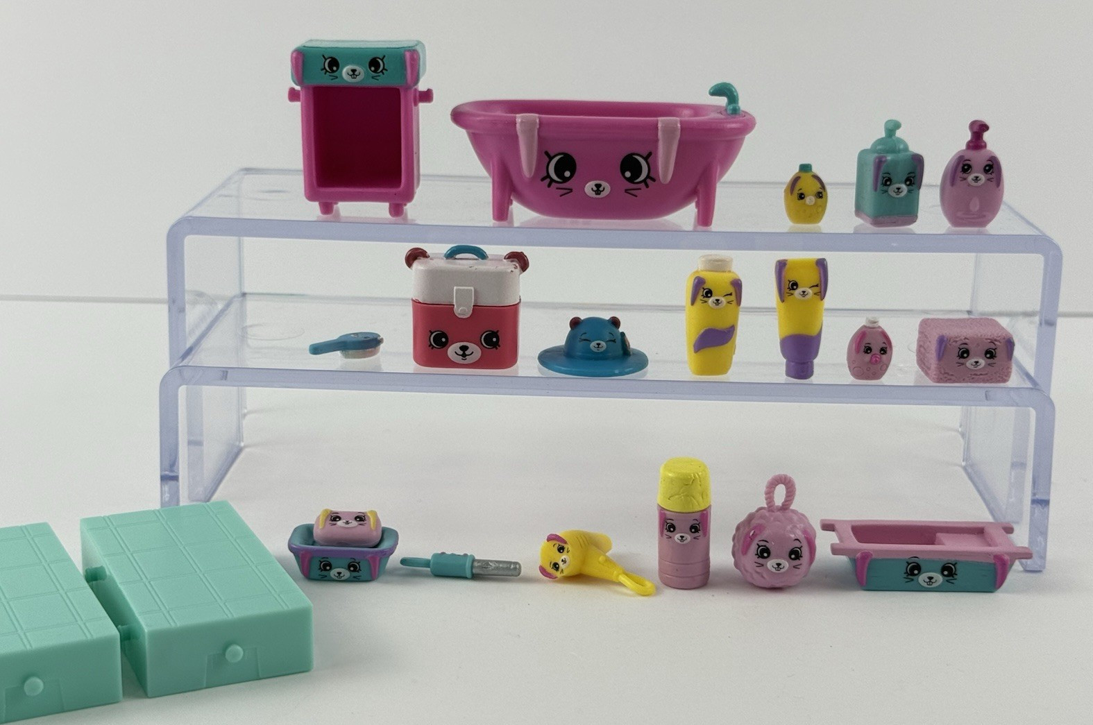 Shopkins Happy Places Bathing Bunny Bathroom Welcome Pack + Bonus Figures Lot