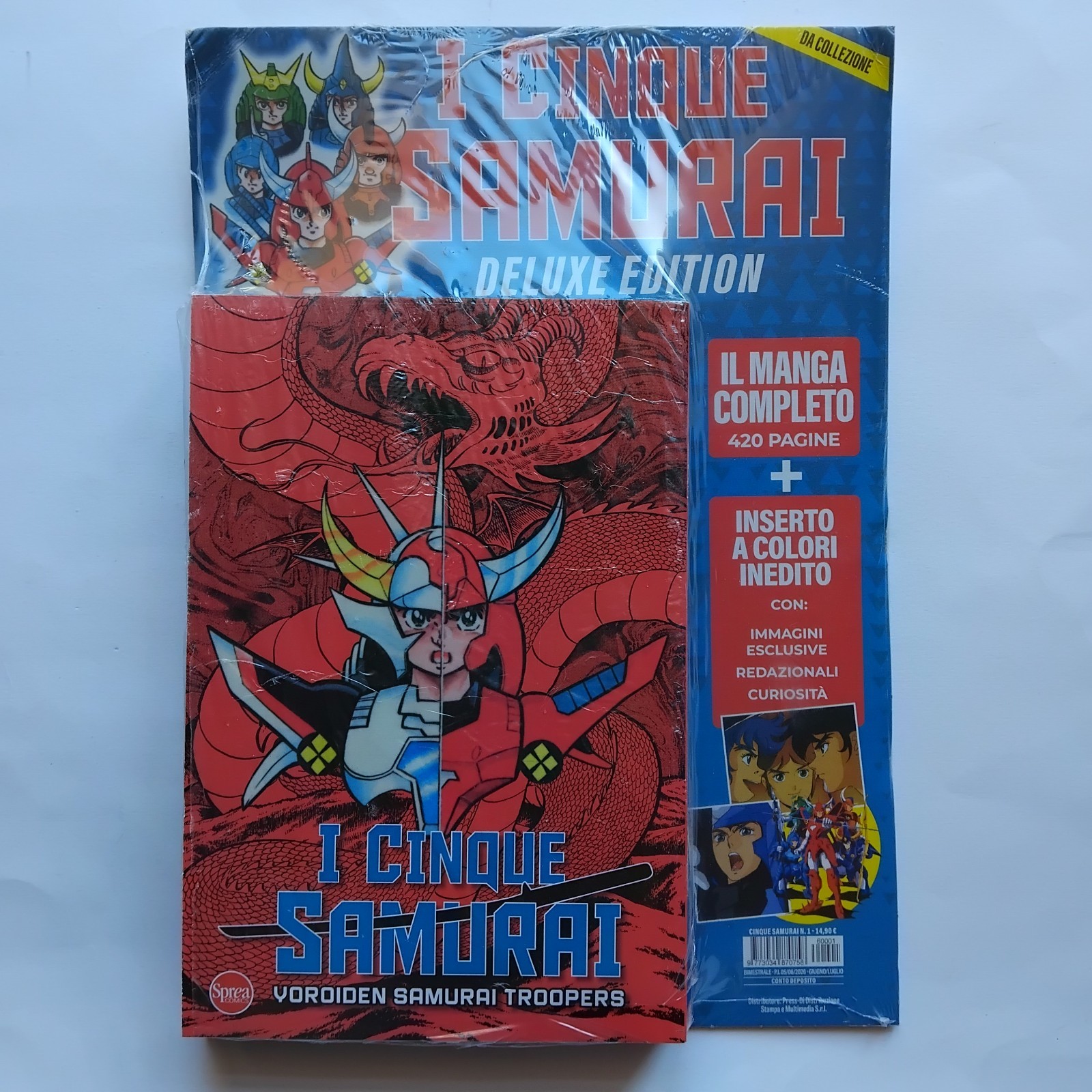 I CINQUE SAMURAI DELUXE EDITION NUMERO UNICO STORIA COMPLETA MANGA BLISTERATO