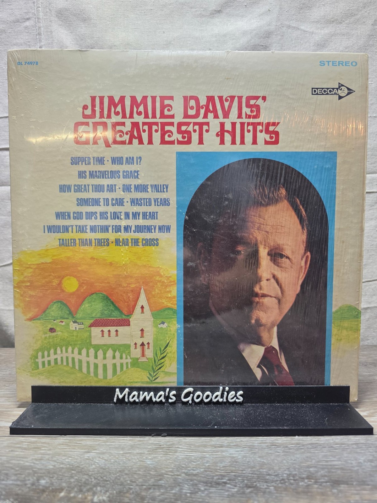 Jimmie Davis' Greatest Hits Decca DL 74978 Stereo Gospel LP