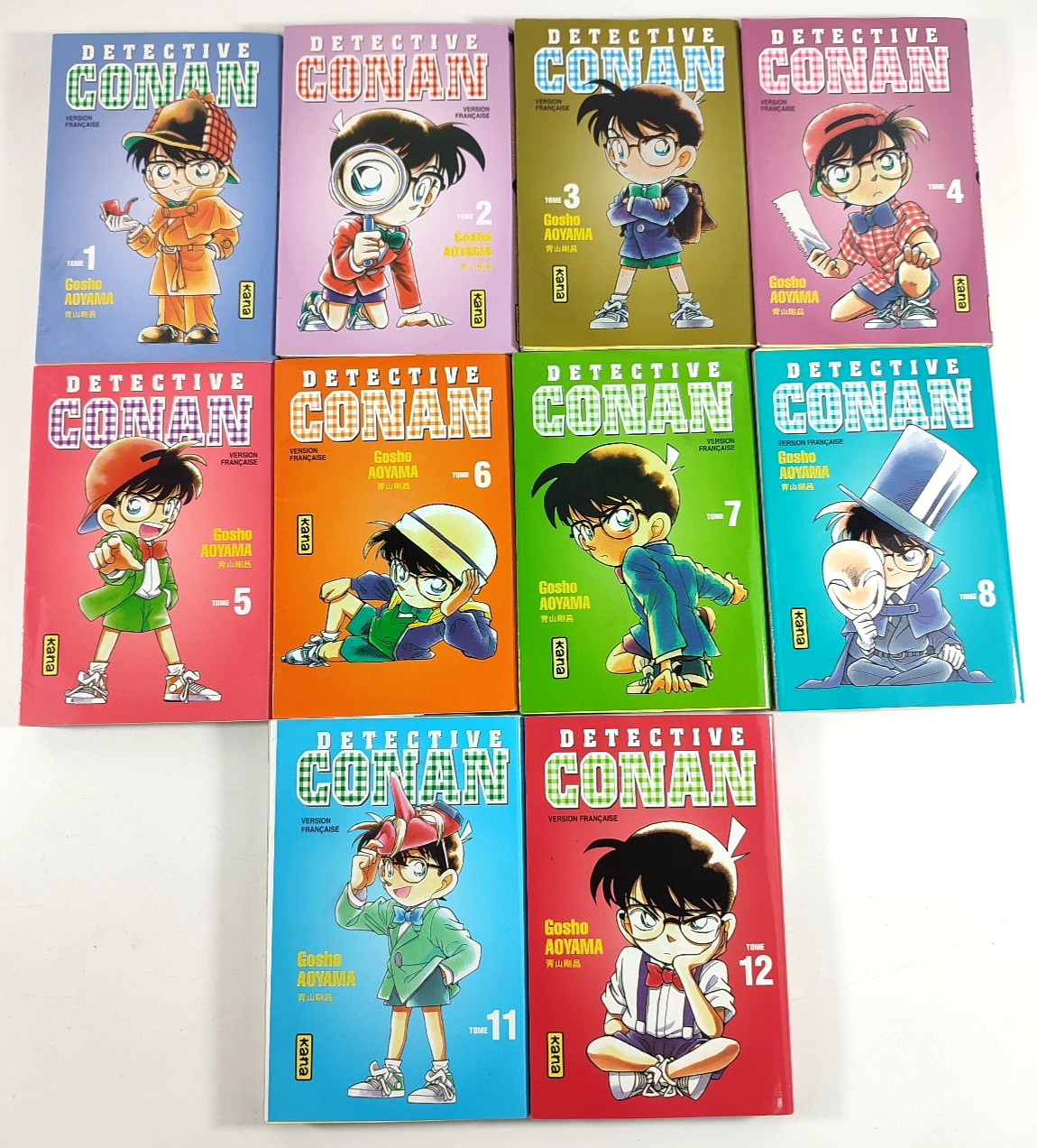 Lot de 10 Manga VF Detective Conan Tomes 1 a 8 et 11 12  Envoi rapide et suivi
