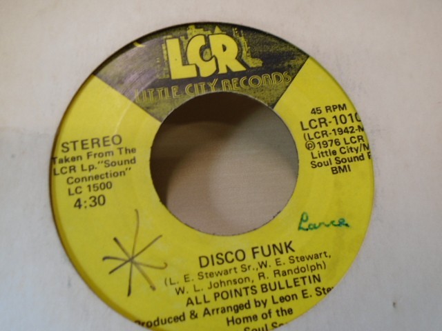 ALL POINTS BULLETIN " DISCO FUNK  " USA LCR   7"    EX COND.