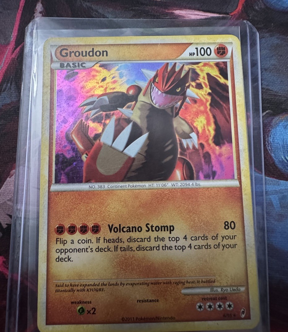Pokemon Groudon Holo Card 6/95 Call of Legends MP