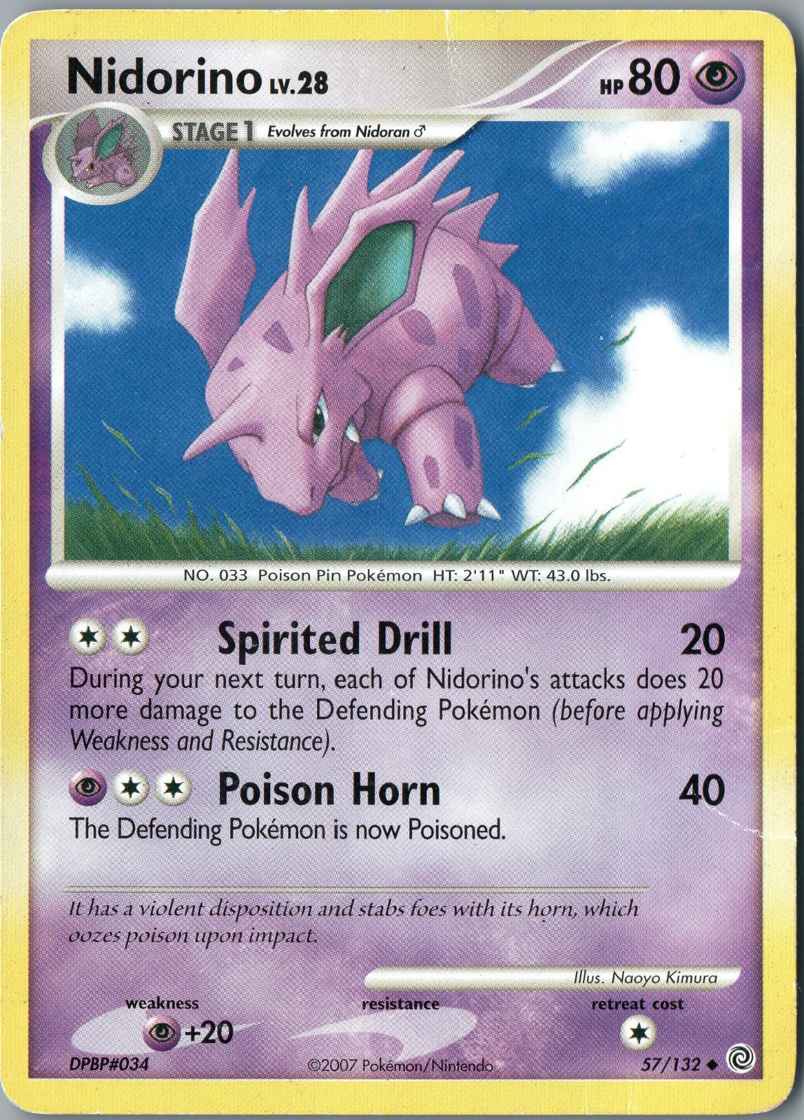 Nidorino Meraviglie Segrete Non Comuni 57/132 LP - Pokemon
