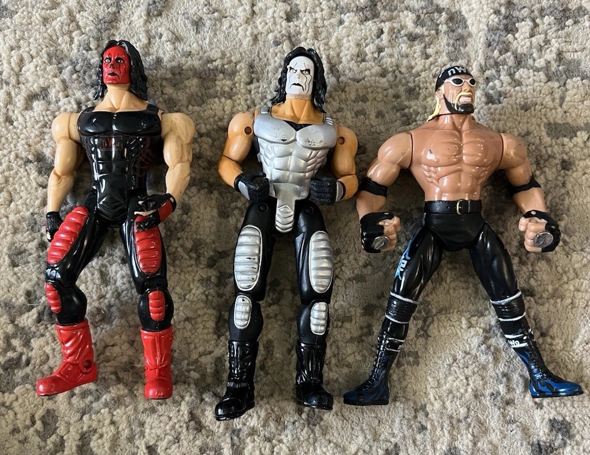 VTG Sting, Hulk, NWO Wolfpac WCW Wrestling Action Figure - 1999 Toy Biz