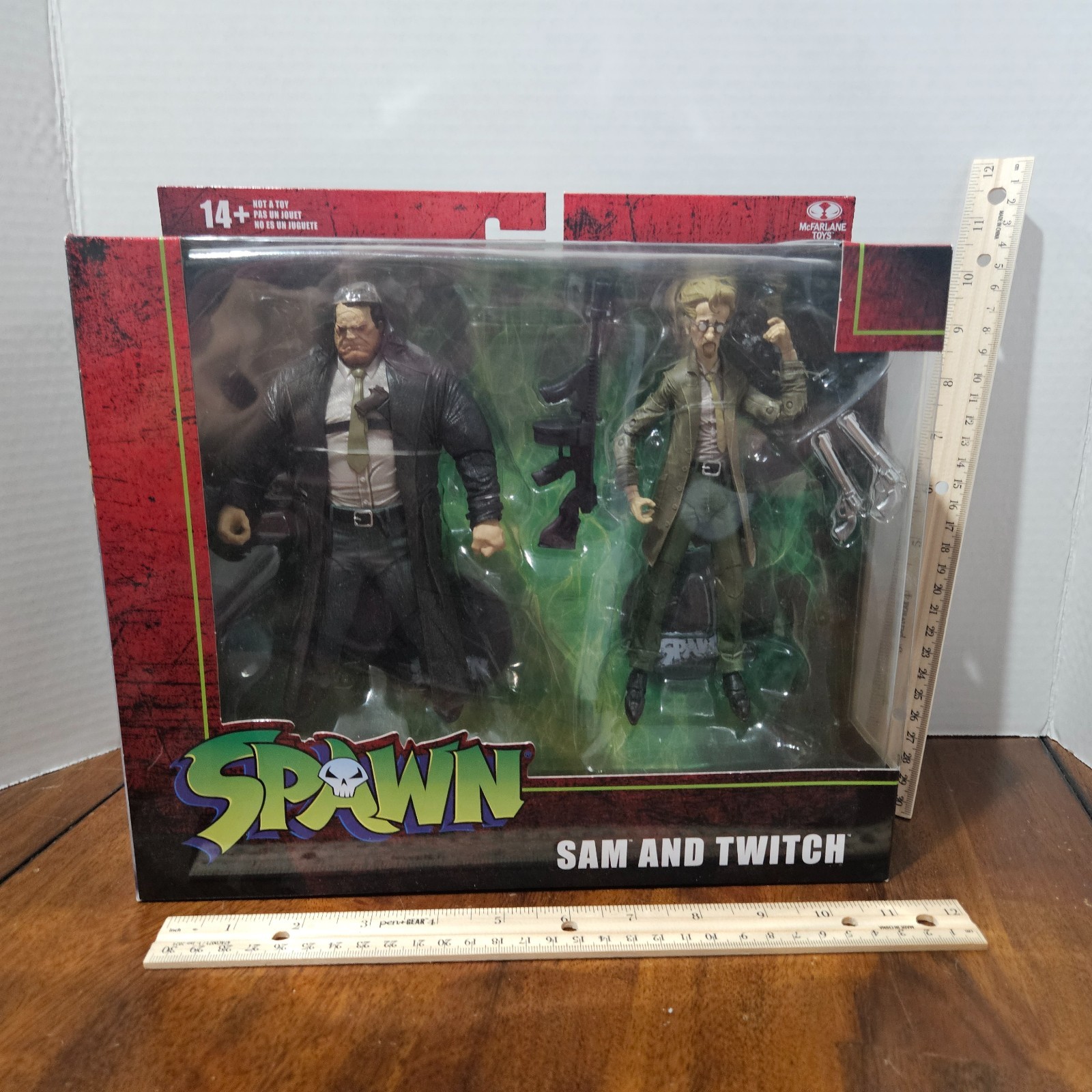 Set action figure McFarlane Spawn SAM & TWITCH Deluxe 2022 NUOVO confezione usura