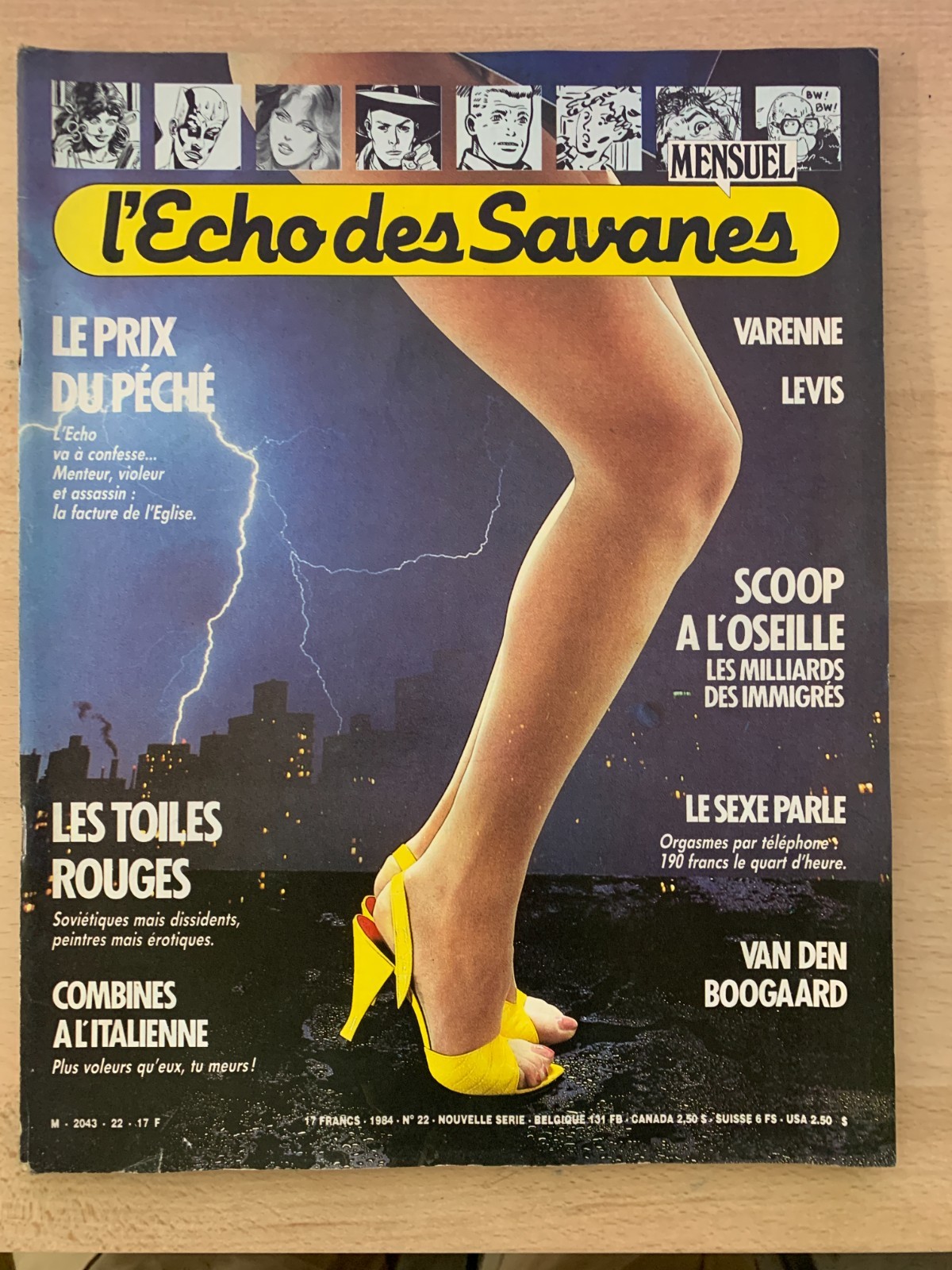 B.D Magazine "L'Echo des Savanes" n°22 de 1984; Le prix du péché
