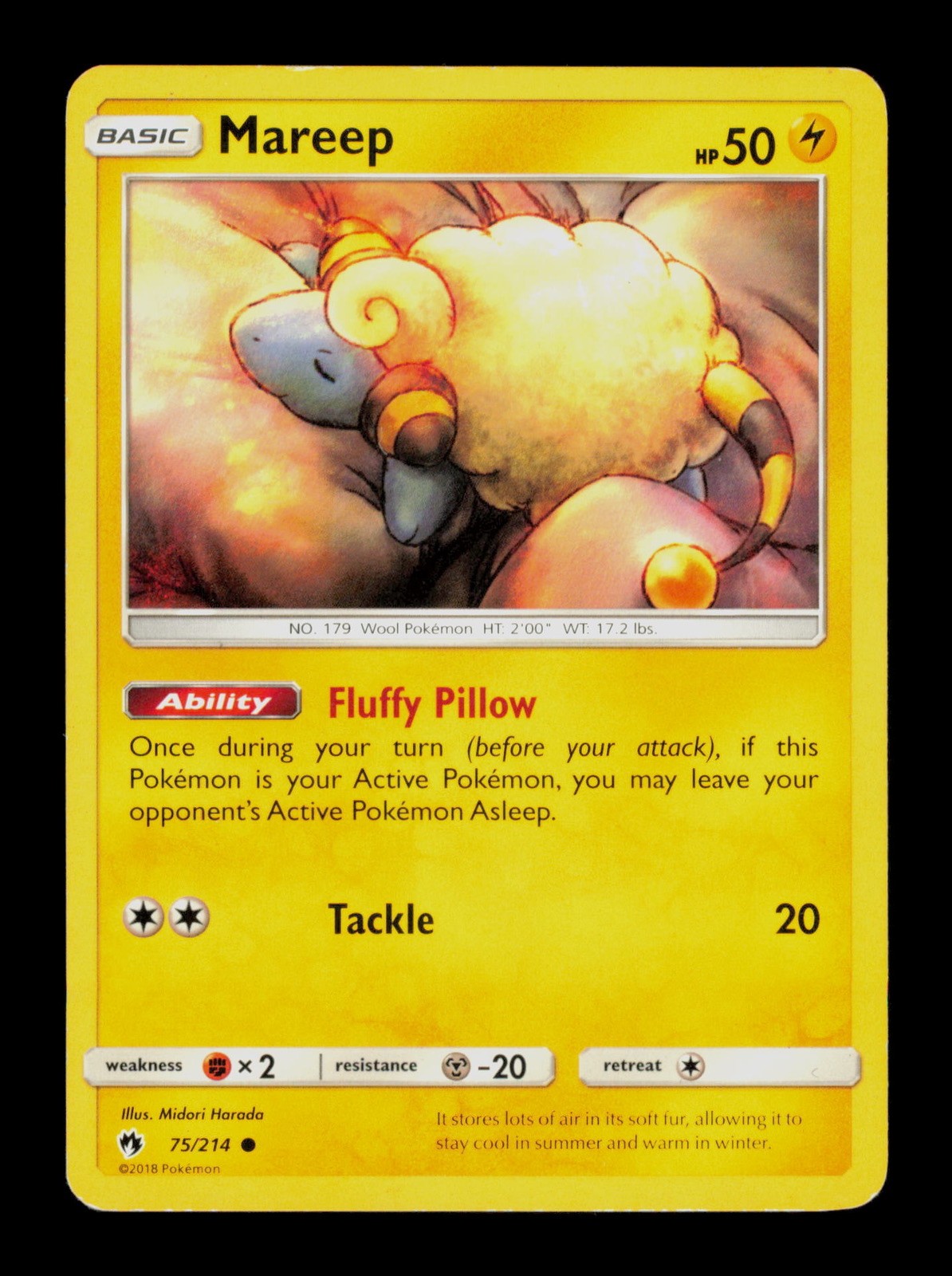Carta collezionabile Mareep 75/214 Pokemon Tuono Perduto TC