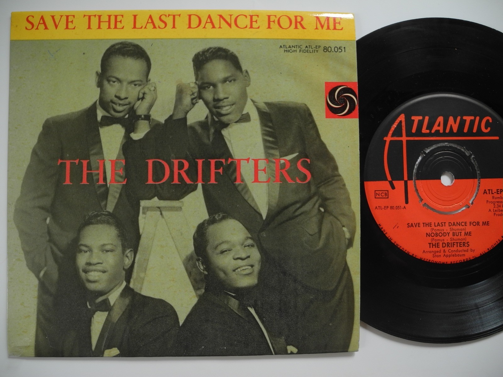 DRIFTERS Save The Last Dance For Me / Nobody But Me + 2 EP 45 7" 1960 Sweden