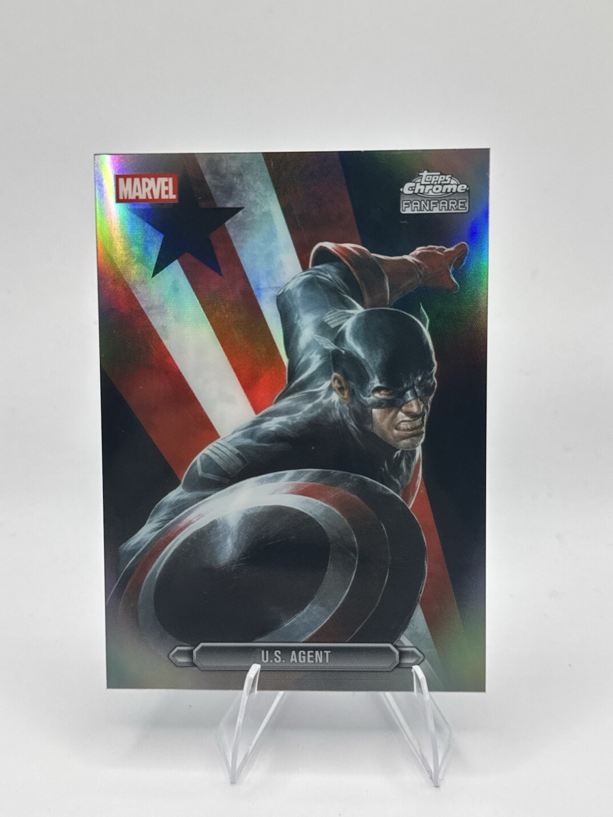 Inserto fanfara agente americano Topps Chrome Marvel Comics 2026 #FF-46 SP
