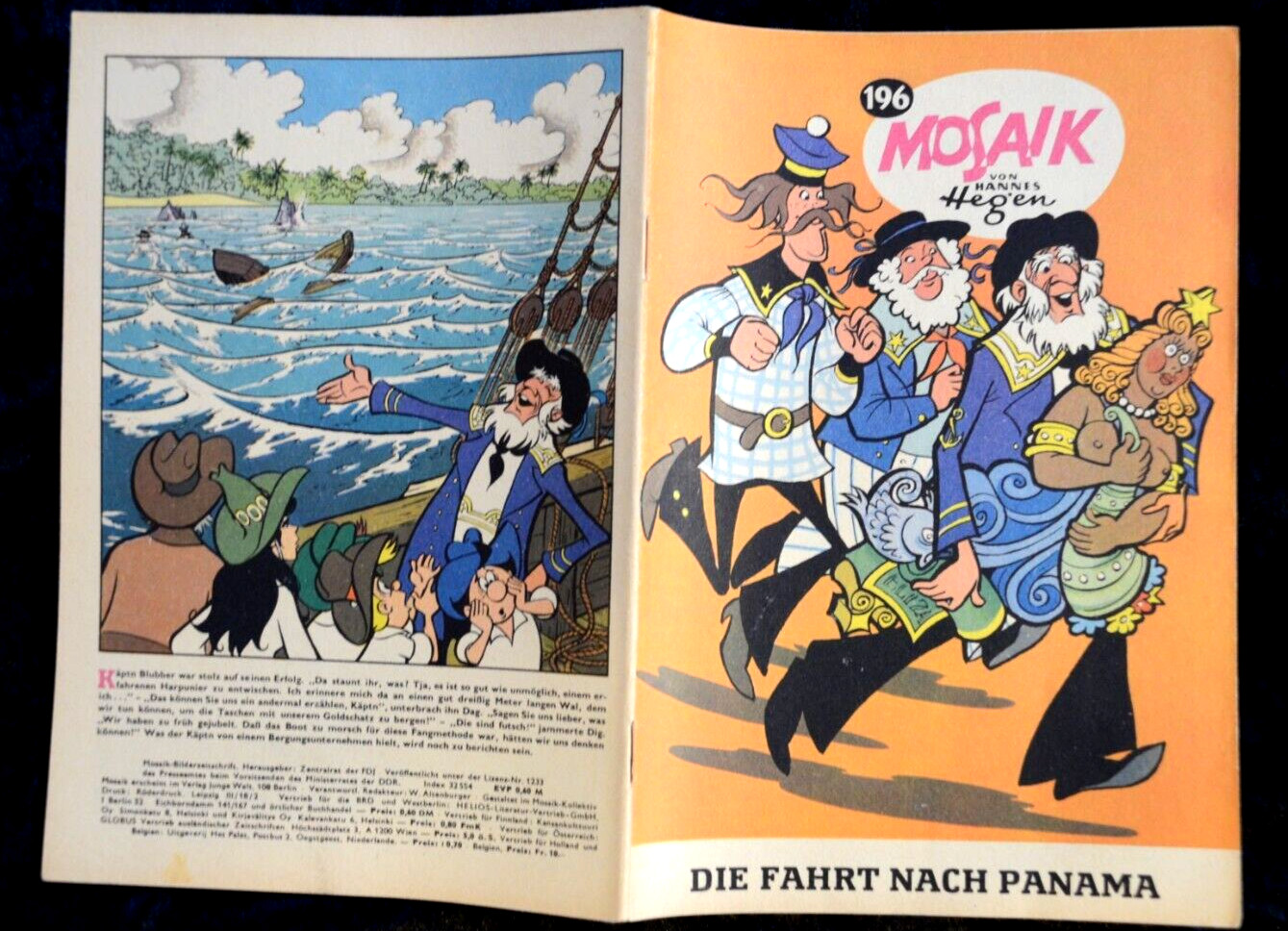 Originale MOSAIK Hannes Hegen Nr. 196 La Viaggio Verso Panama DDR