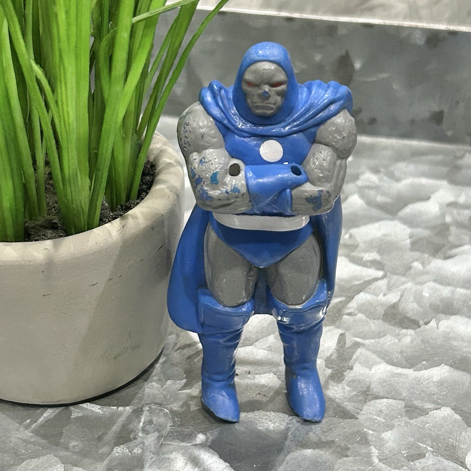 Vintage DARKSEID super Powers Burger King Cup Holder Figure Only 4.5" pvc